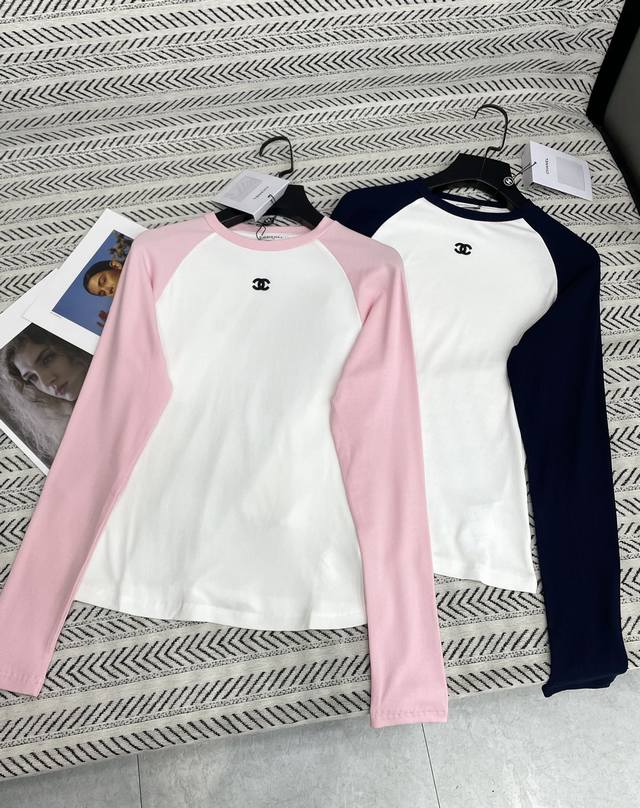 25Ss New autumn and winter Chanel color matching simple embroidered logo letter