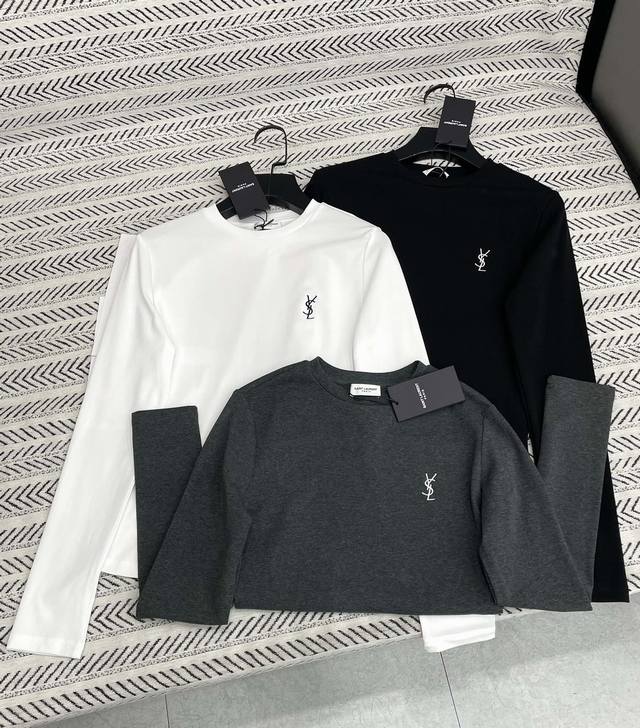 25Ss New autumn and winter style Ysl simple classic embroidered small letter pat