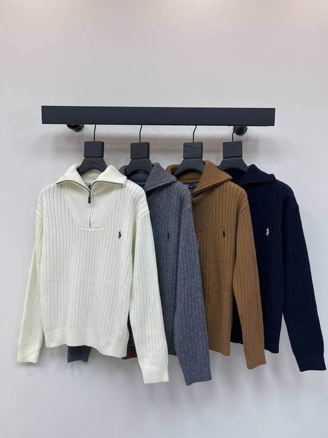 Ralph Lauren* Ralph polo25 early autumn new zipper knitted sweater custom Yb cas