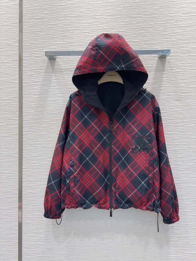 Original quality Burberr*2025Fw new classic plaid jacket, a fusion of trench co