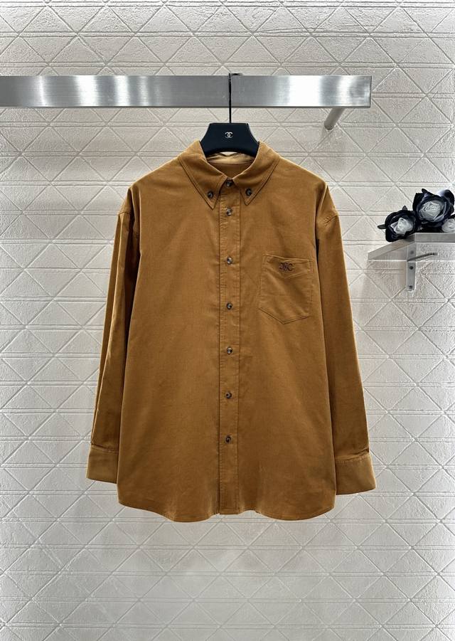 Celin*2025 New Arrivals: Lapel Pocket Shirt Jacket. Custom Yb corduroy, all-cott