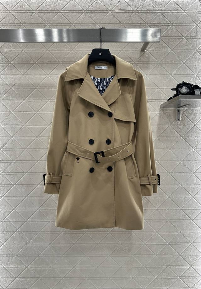 Dio*2025 New Arrivals: Lapel Belt Trench Coat. Custom Yb imported trench coat. M