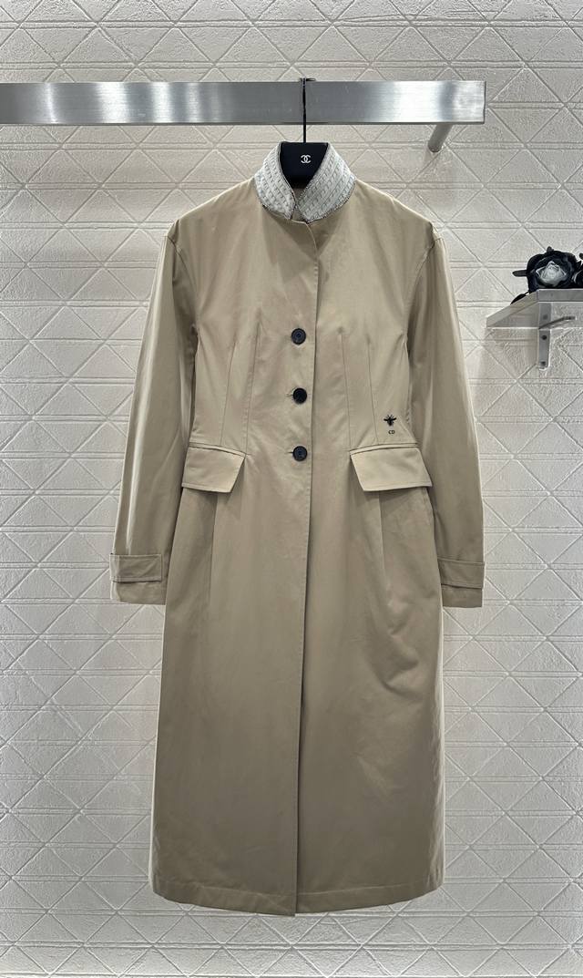 Dio*2025 New Arrivals Lapel Waisted Trench Coat Custom Yb Imported Cotton Trench