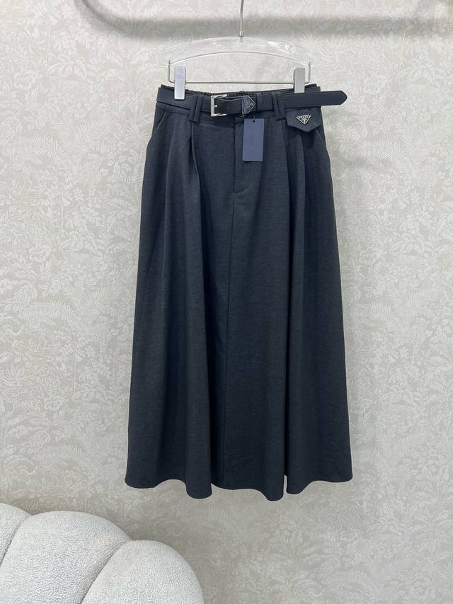 prad*25 New belted skirt in a clean, solid color with a custom belt. This year's