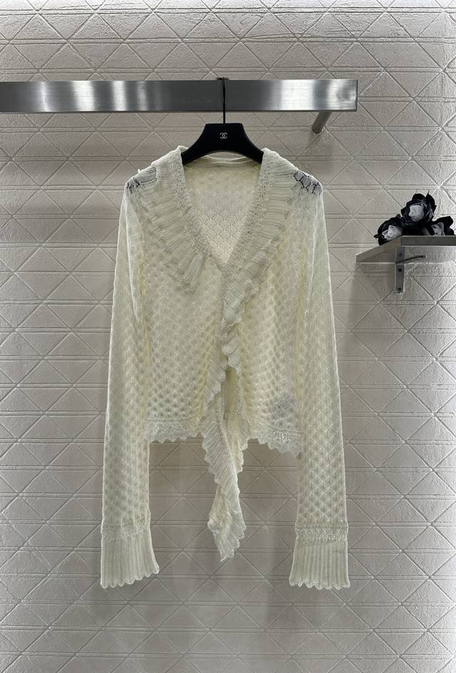 Dio*2025 New Arrivals: Removable Lace Knit Top. Custom Yb silk-cotton yarn, wove