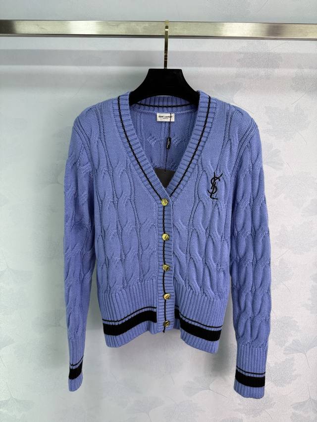 Ys*25's new early fall cable-knit V-neck cardigan effortlessly captures French e