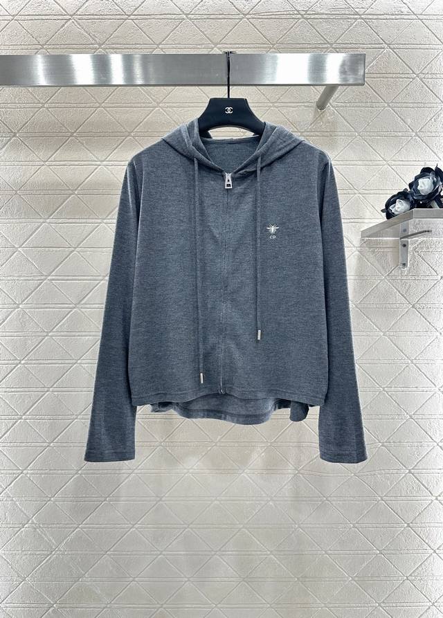 Dio*2025 New Arrival Hooded Drawstring Zipper Top. Made of custom Yb cotton flee