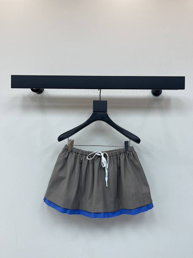 Miumi*25 Early Fall new gabardine mini skirt. Miu's signature fabric, gabardine,