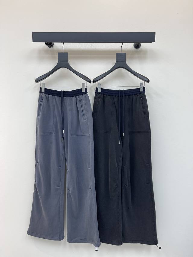 Miumi*25 Early Fall new drawstring pleated straight-leg casual pants. washable a