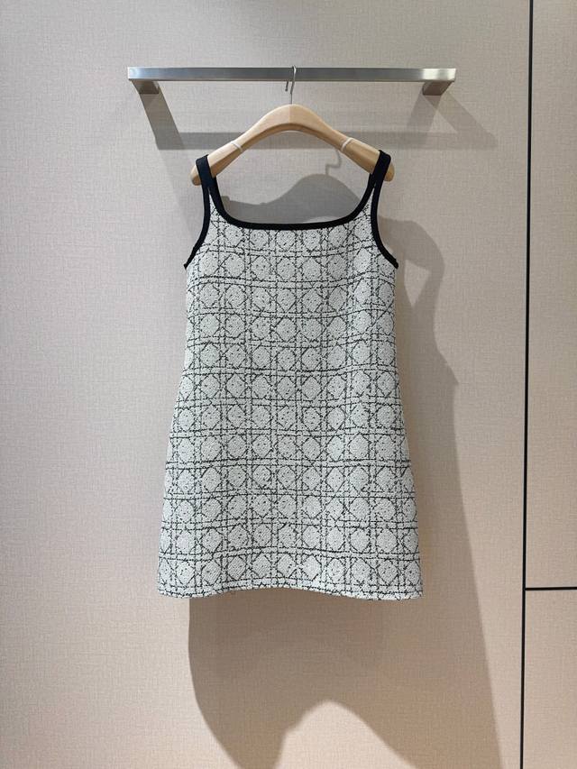 Dio*R New~ Golden rattan lattice woven diamond vest skirt, three-dimensional wea