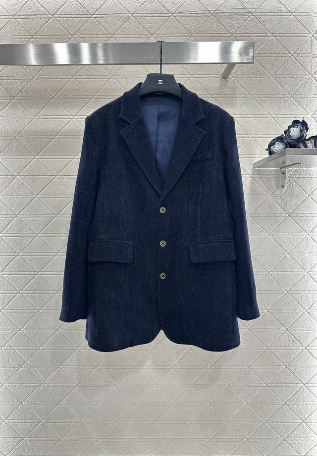 Miumi*2025 New Arrivals: Denim Jacket and Pleated Skirt Set. Made from custom Yb