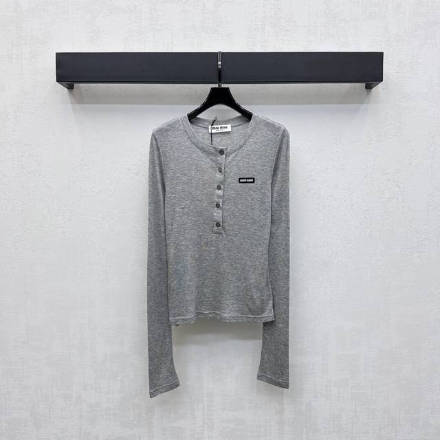 Miumi* 2025 New Arrival. This round-neck, long-sleeved base shirt is custom-made
