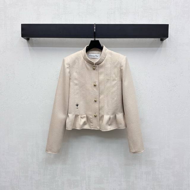 Dio*2025 New Arrivals. This stand-up collar dress jacket is custom-made from imp