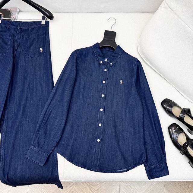 Rl 25Ss The latest early autumn classic logo embroidered casual suit, loose silh