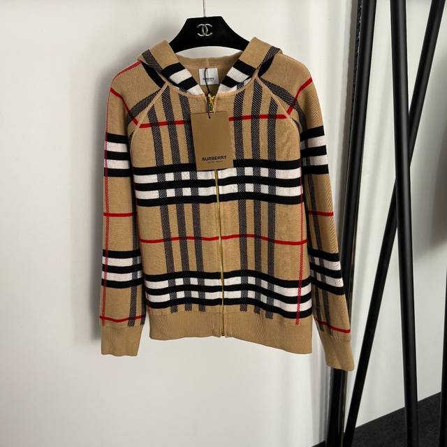 Style No. 20255341 Burberr* New contrast plaid double-sided wear horse knight l