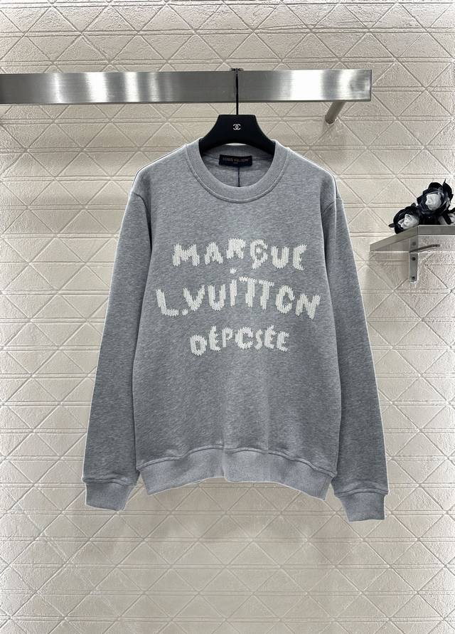 Louis Vuitto *2025 New Arrivals Crew-Neck Embroidered Lettering Sweatshirt Custo