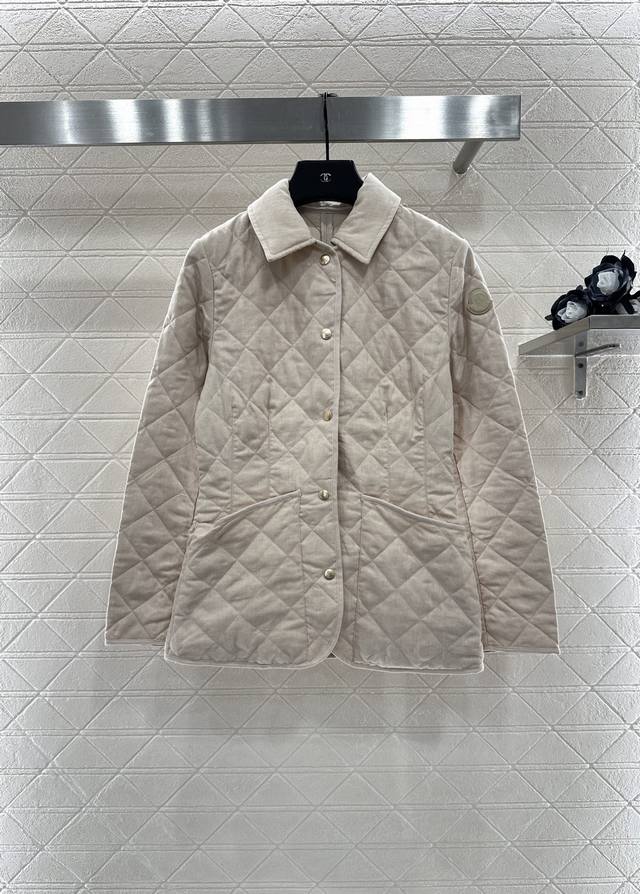 Moncle*2025 New Arrivals: Diamond-Quilted Lapel Quilted Jacket. Custom-made from