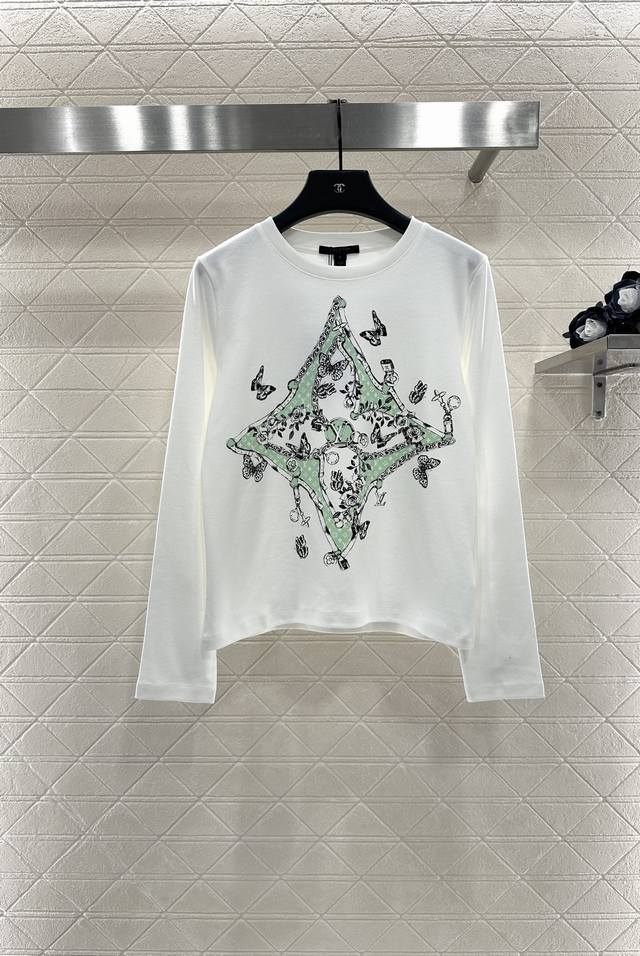 Louis Vuitto* 2025 New Arrivals Round-Neck, Illustrated Logo, and Lettering Long