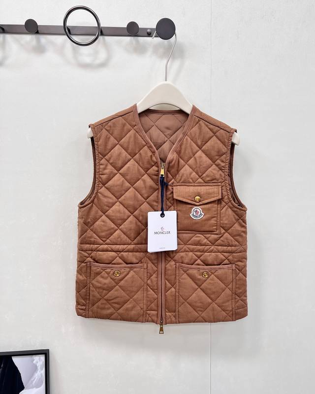 Moncler 25Fw's new diamond-patterned padded vest for early fall! Exclusive high-