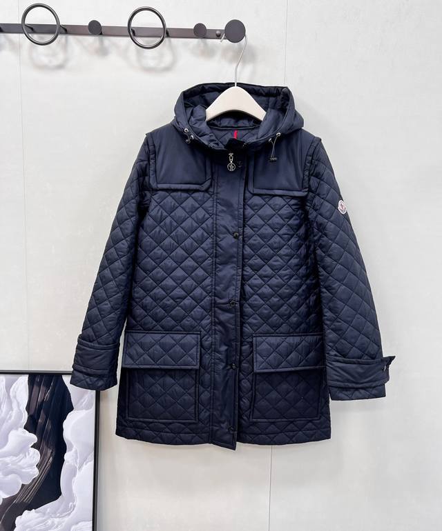Moncler 25Fw Early Fall New Diamond Quilted Thin Padded Long Jacket | Exclusive