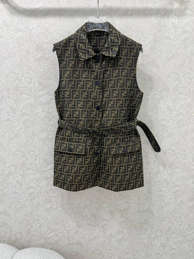 Fend*25's new monogram belted vest and jacket are custom-made with imported YB j