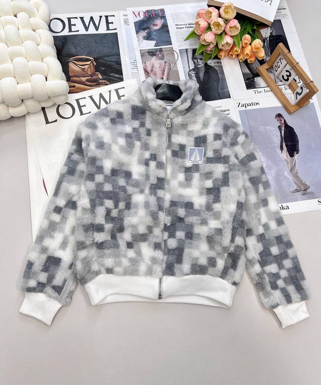 Louis Vuitton Ski Collection Block Colorblock Teddy Bear Lambswool Jacket This i