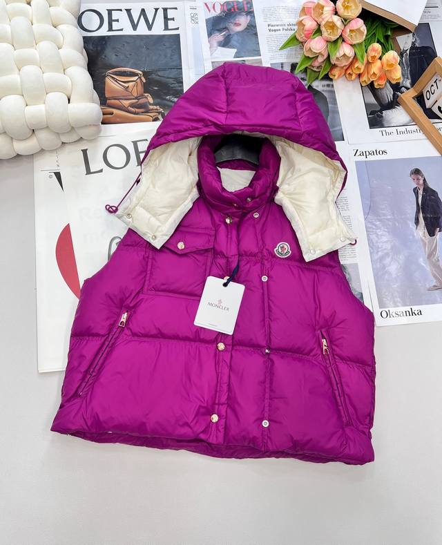 Moncler 25Fw Early Fall New Detachable Hooded Stand-Collar Down Vest | Exclusive