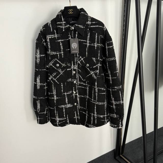 Style No. 20255279 Chrome Hearts* new cross button lapel long sleeve tweed jack