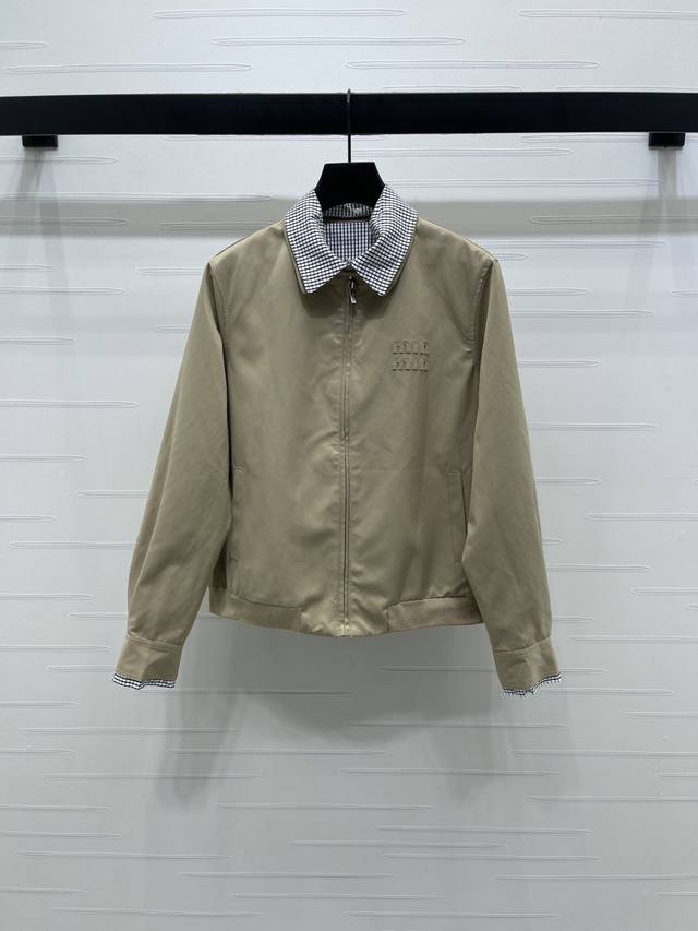 New, original, high-quality, Miumi* 2025 Early Fall collection! Lapel trench co