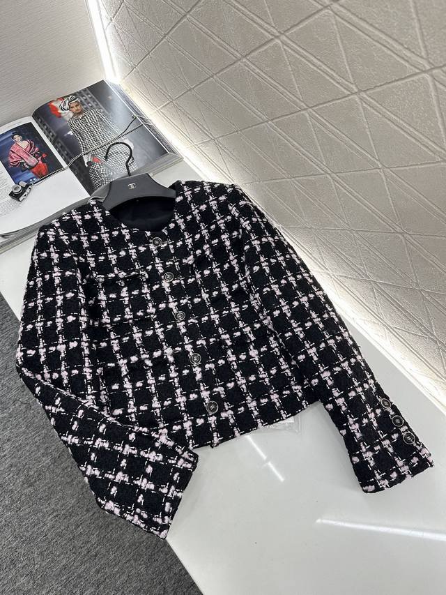 Chane*2025 New Arrivals Fringed Wool Braided Dress Custom Yb Imported Wool Tweed