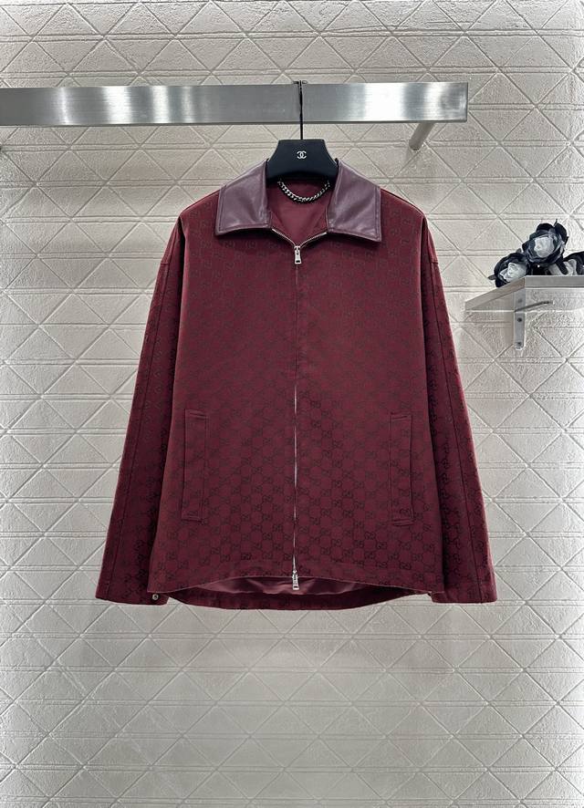 Gucc*2025 new arrivals: lapel zipper jacket, coat, and shorts set. Customized Yb