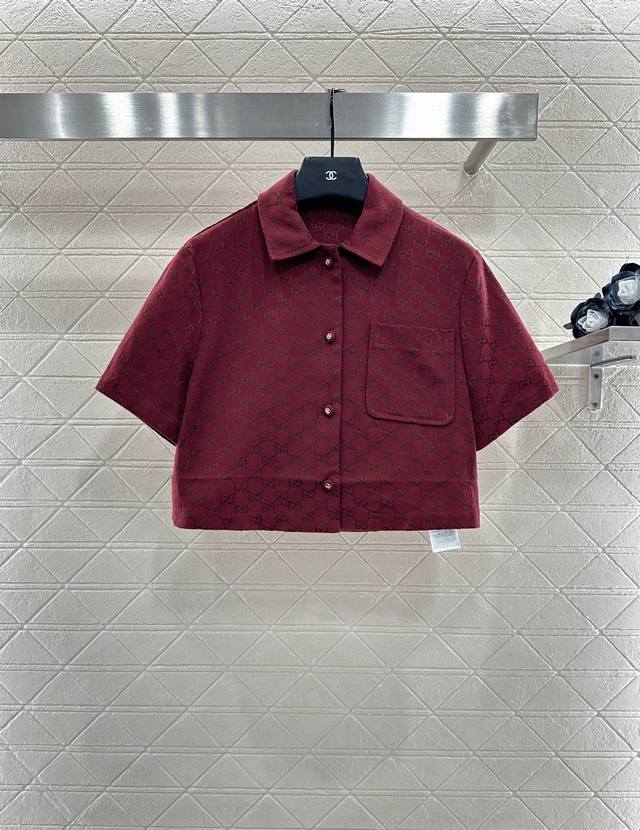 Gucc*2025 New Arrivals: Lapel Short-Sleeved Jacket and Shorts Set. Made with cus