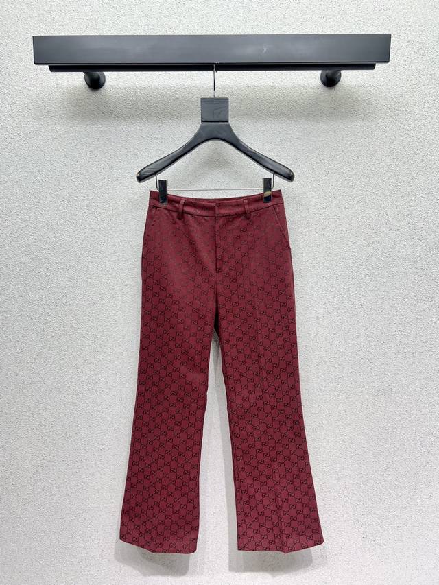 G's classic red jacquard trousers are made of high-quality imported, high-densit