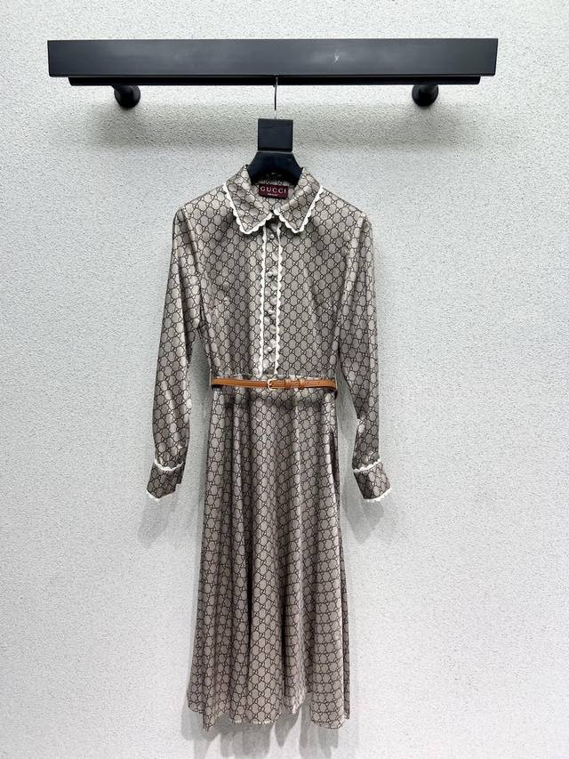 G's classic khaki dress with belt! Soft and delicate, this classic, age-defying