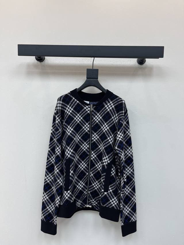 Burb*Rry 25 Early Fall New Twill Plaid Wool Blend Zippered Cardigan | Exclusive
