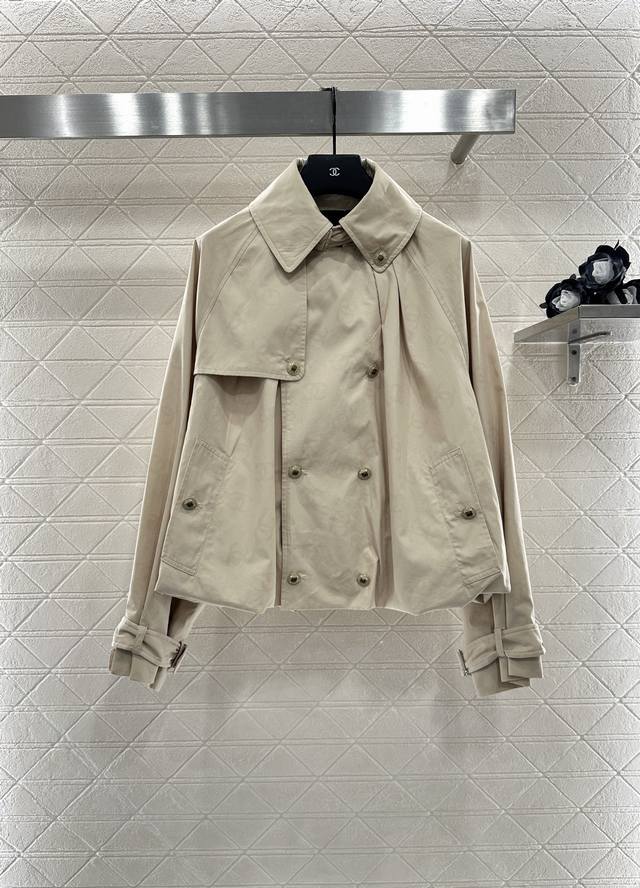 Chane*2025 New Arrivals: Short Trench Coat. Made from imported Yb jacquard silk