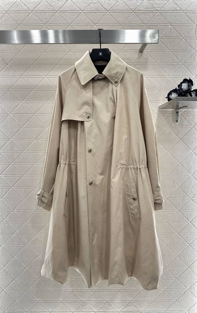 Chane*2025 New Arrivals: Long Trench Coat. Made from imported Yb jacquard silk c