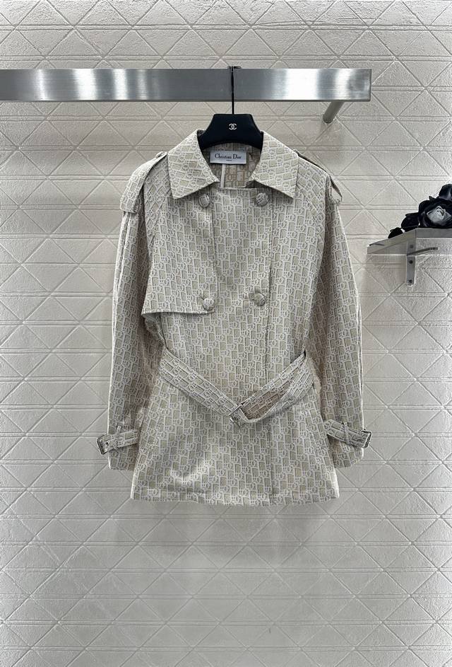 Dio*2025 New Arrival: Jacquard Shawl Double-Breasted Trench Coat. Custom Yb impo