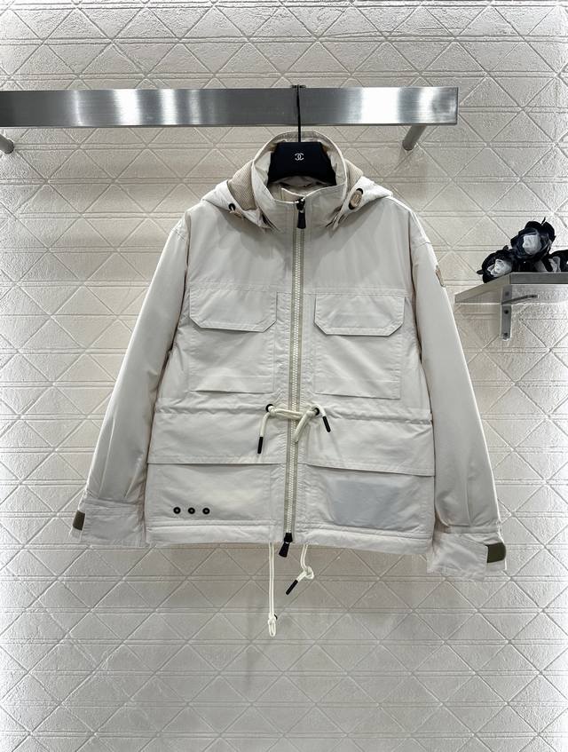 Moncle*2025 New Arrivals: Hooded Zip-Up Down Jacket. Made from imported Yb windp