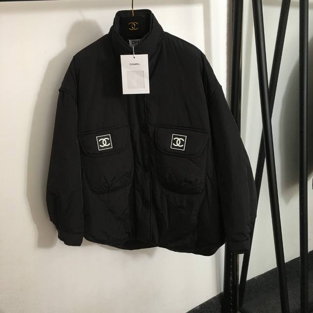 Style No. 7264 Chane* new Chanel logo offset printed double-pocket stand-up col