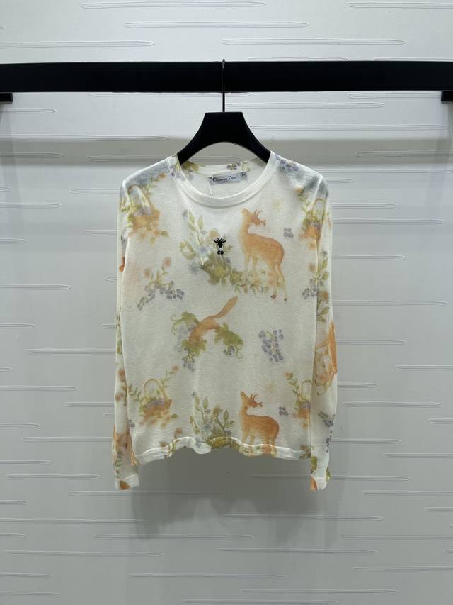 New, original, high-quality Dio* 2025 Early Fall collection! Deer crew neck lon