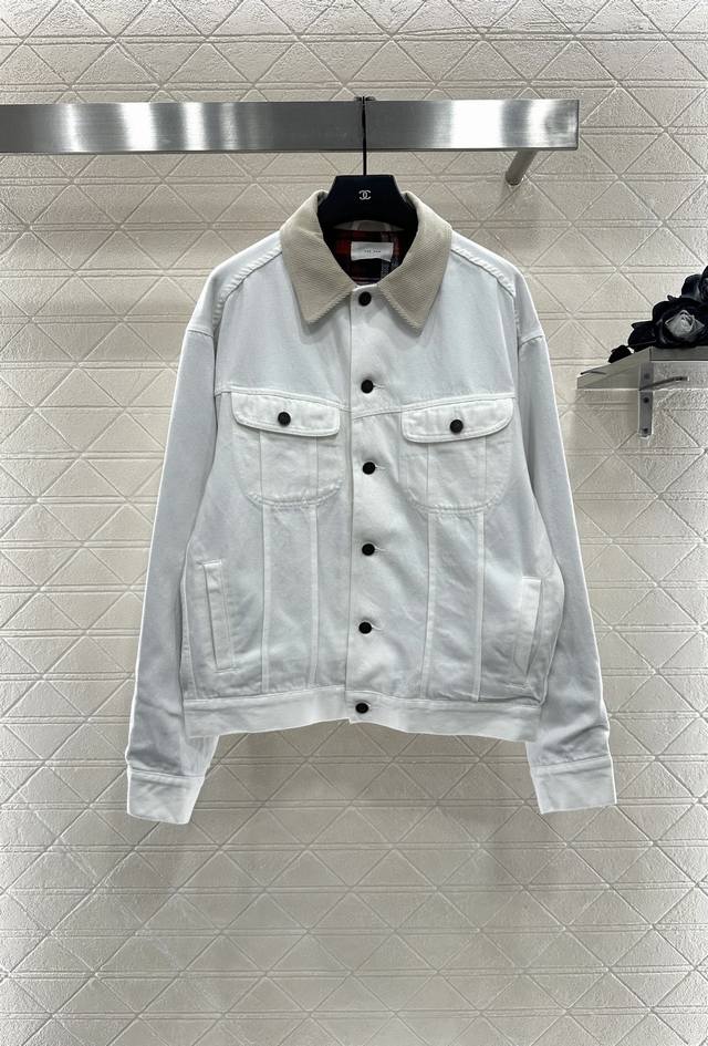 Tel Ro*2025 New Arrivals: Corduroy Lapel Denim Jacket. Custom Yb twill cotton de