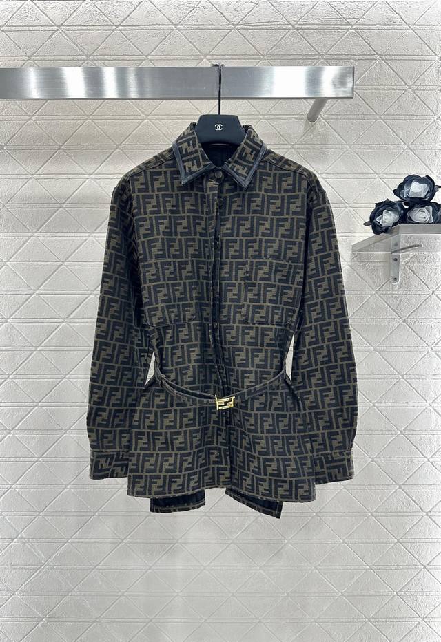 Fend*2025 New Arrival Jacquard Belt Jacket Custom Yb imported jacquard material,