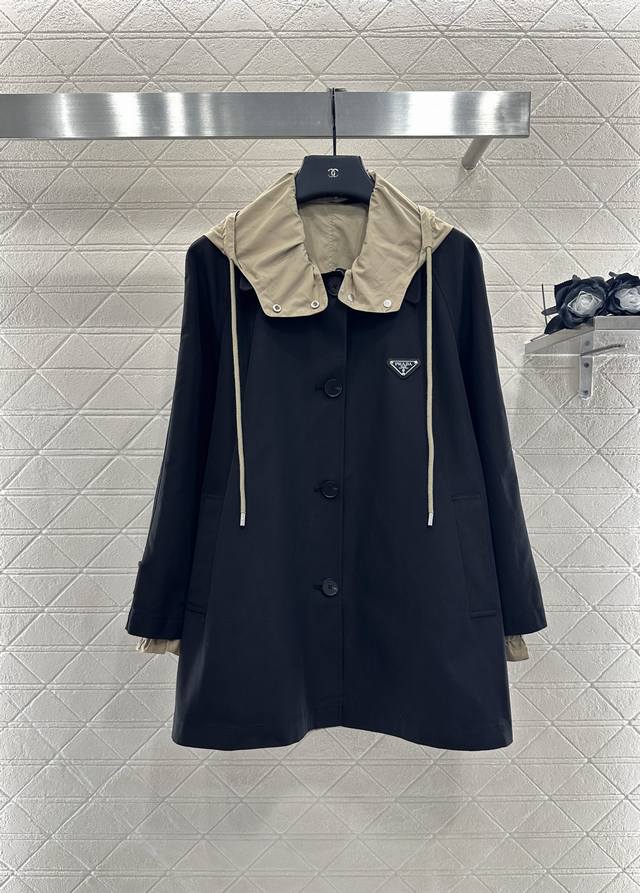 prad*2025 New Arrivals: Reversible Hooded Windbreaker. Custom Yb imported cotton