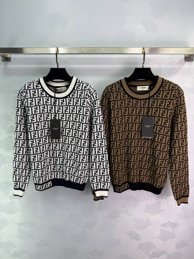 Fe* 2025 Early Fall new round-neck jacquard long-sleeved pullover sweater! Craft