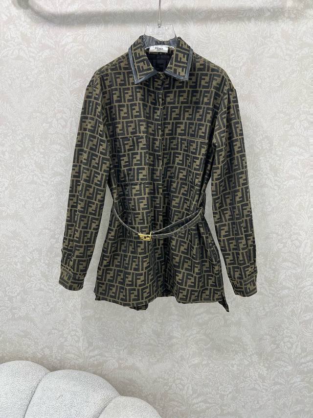Fend*25 new monogram belted shirt and jacket, custom-made with imported YB jacqu