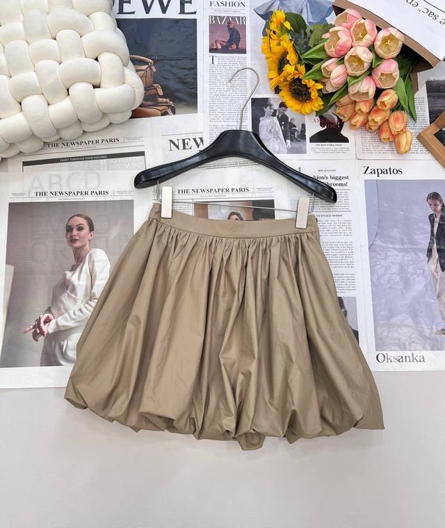 Dior2025 new high-waist bubble skirt, customized Yb twill cotton material, delic