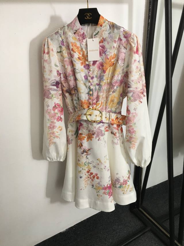 Style No. 2622 Zimmermann's new elegant colorful flower print lantern long-slee