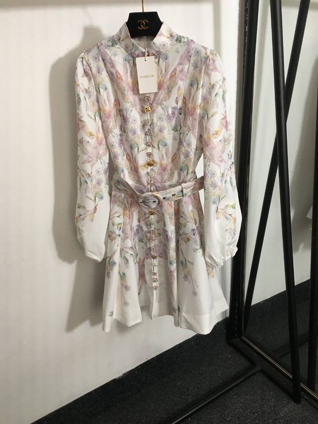 Style No. 6113 Zimmermann's new elegant pink floral print, heavy-worked multi-b