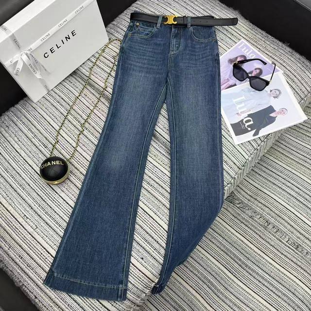 Highly recommend the 25th year early autumn series Cel* new flared jeans paired
